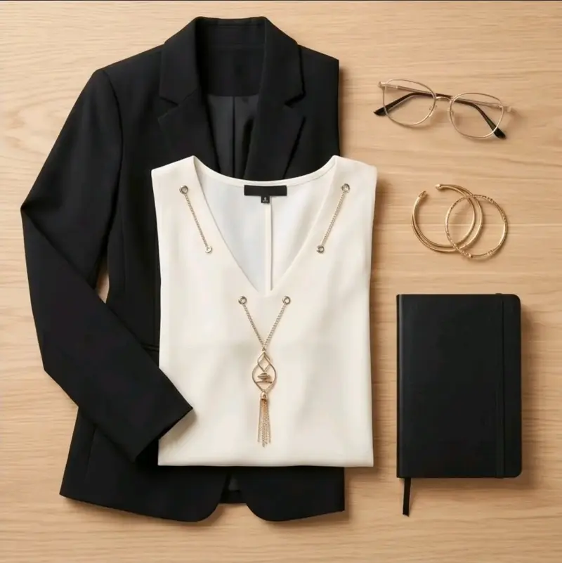 Blusa sin mangas elegante color crema - 4