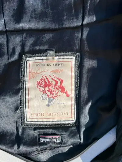 Chaqueta de cuero negra para hombre - miniatura 4