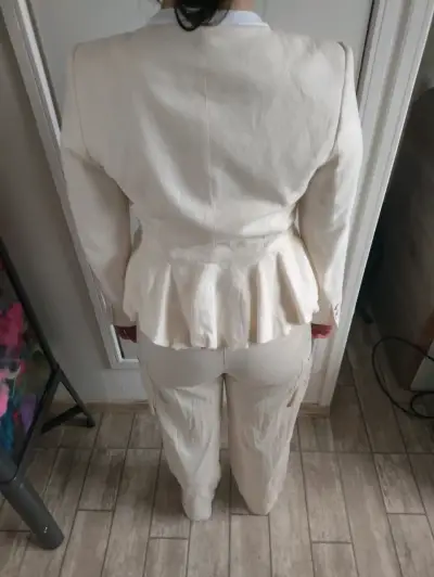 Blazer sin cuello zara - miniatura 3