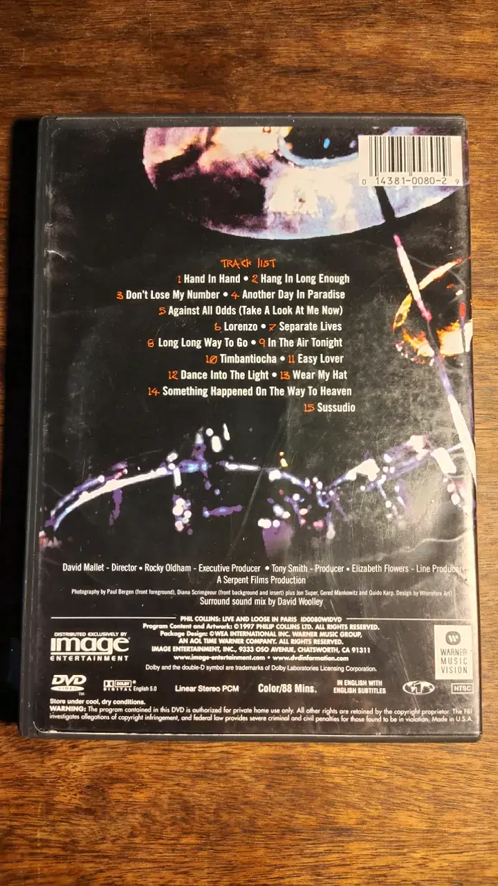DVD Phil Collins Live And Loose In Paris - 2