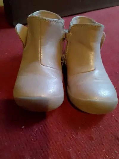 Botines de cuero beige para niños - miniatura 2