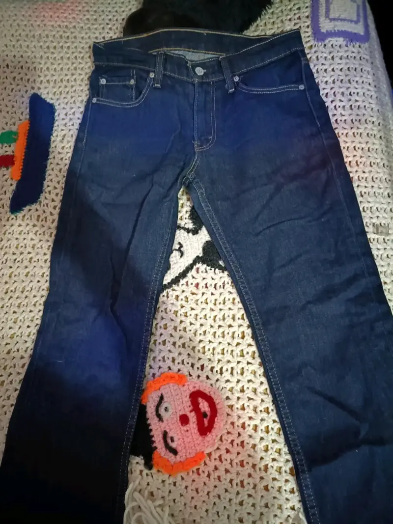 Jeans de mezclilla azul oscuro para hombre - 1