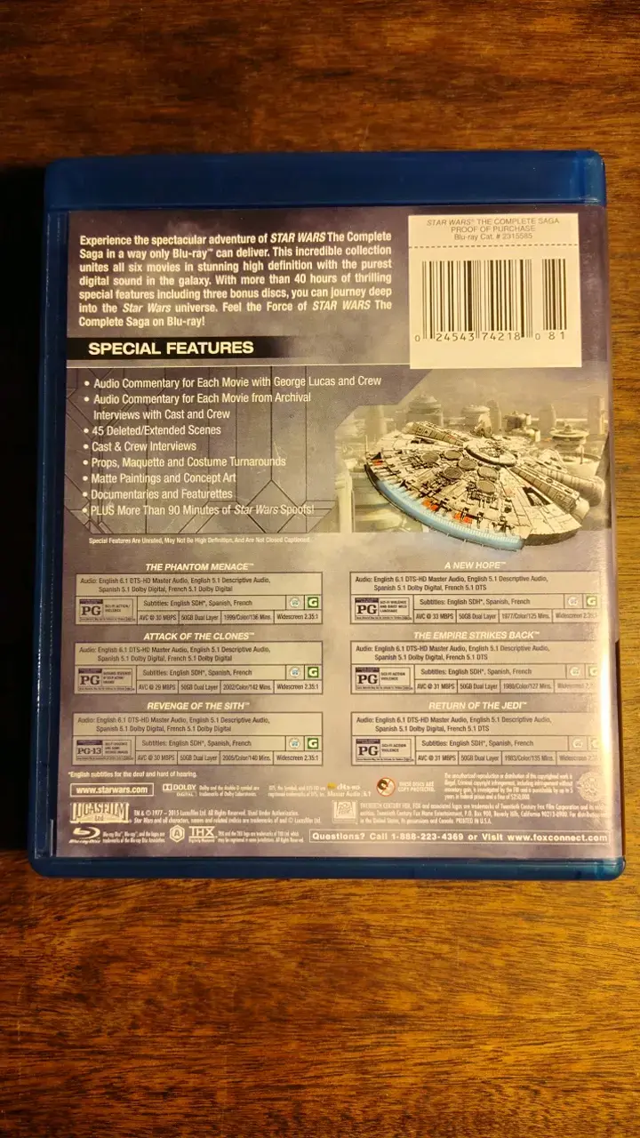Colección Completa Star Wars Blu-ray - 2