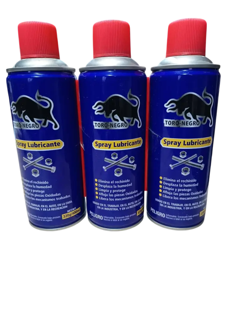 Pack 3 Spray Lubricante Multiuso Toro Negro 400ml - 1