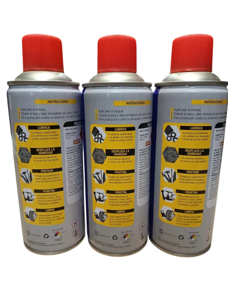 Pack 3 Spray Lubricante Multiuso Toro Negro 400ml - 2