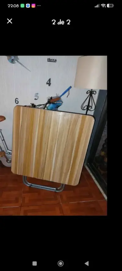 Mesa plegable de madera estilo moderno - miniatura 1
