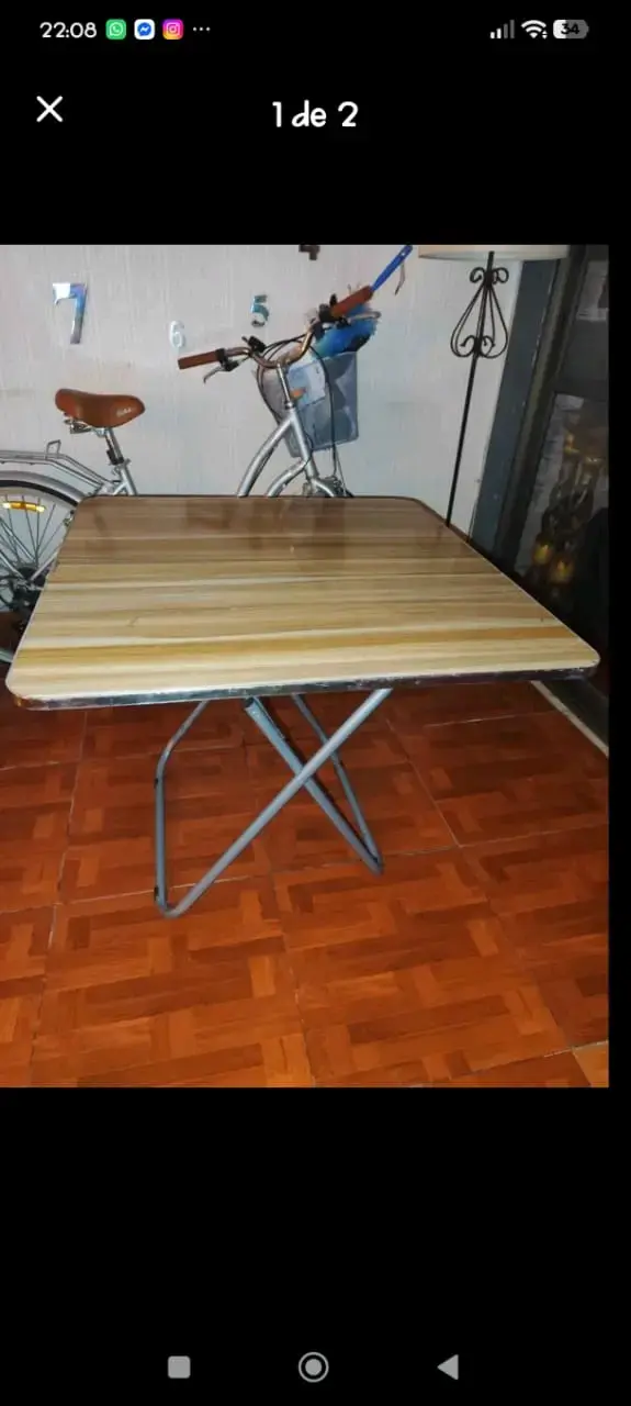 Mesa plegable de madera estilo moderno - 2