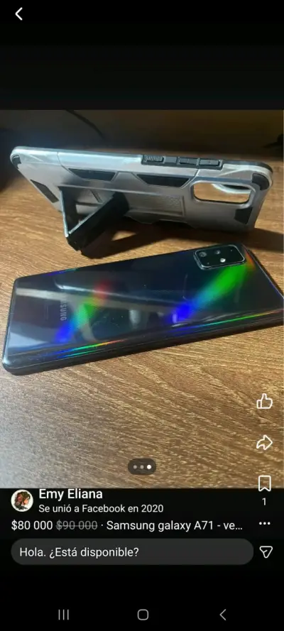 Samsung Galaxy A71 con funda protectora - miniatura 1