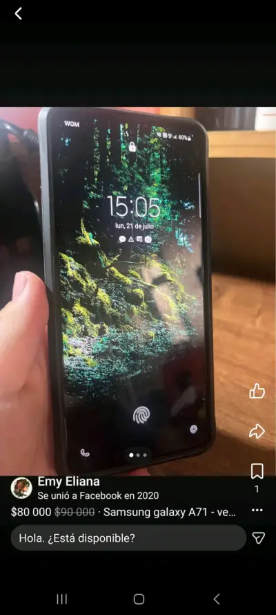 Samsung Galaxy A71 con funda protectora - miniatura 2