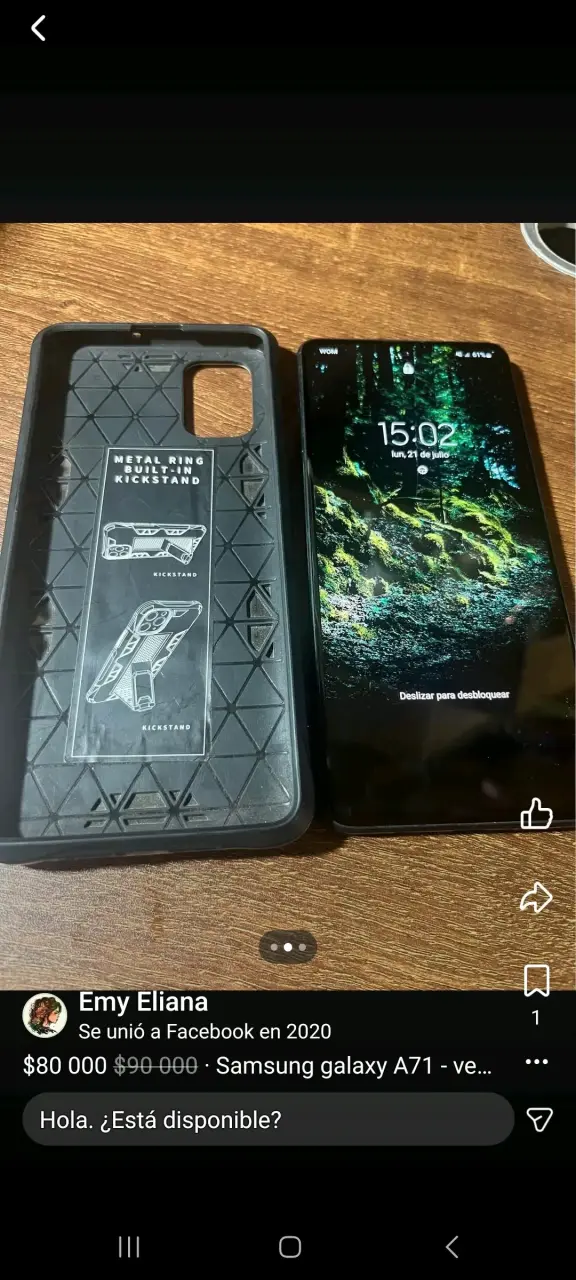 Samsung Galaxy A71 con funda protectora - 3