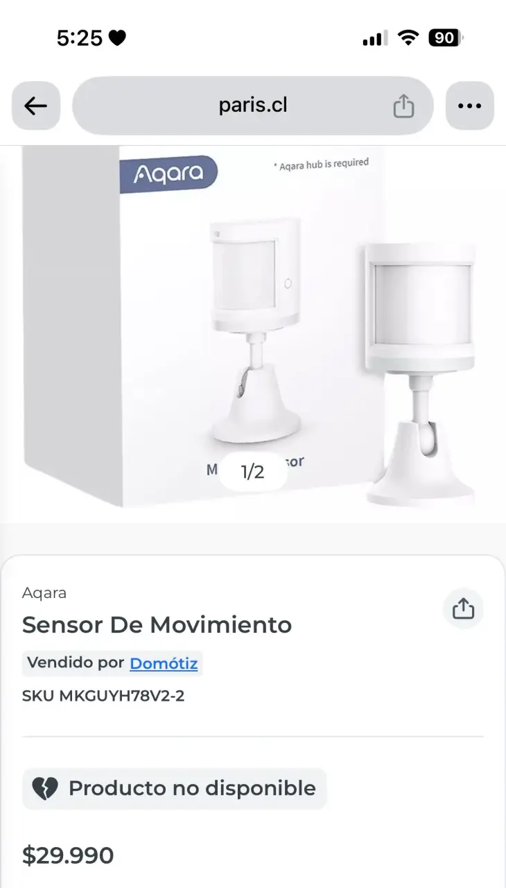 Sensor de Movimiento Aqara Inteligente - 1