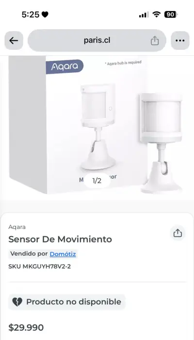 Sensor de Movimiento Aqara Inteligente - miniatura 1