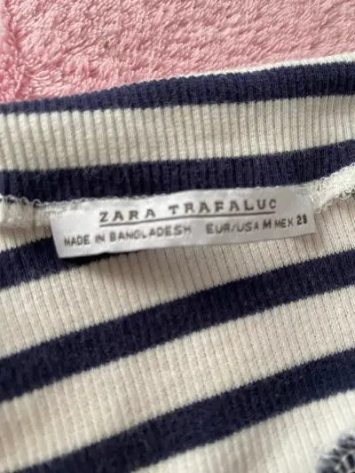 Polera a rayas azul y blanca para mujer - miniatura 3