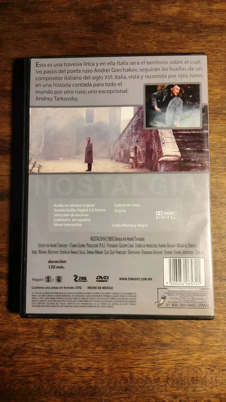 DVD Nostalgia de Andrei Tarkovsky - 2