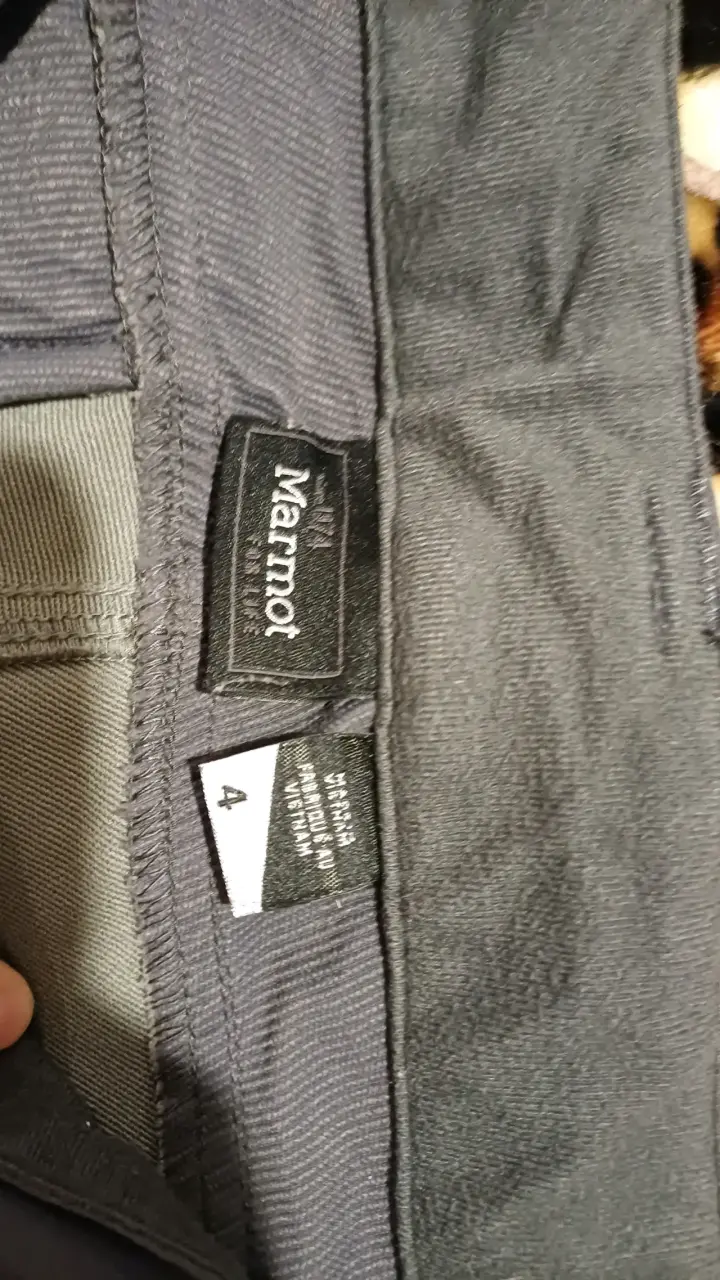 Pantalones de senderismo gris con bolsillo azul - 2