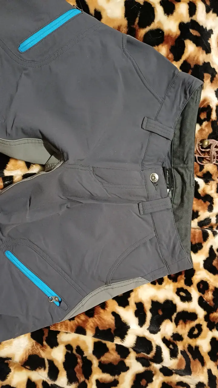 Pantalones de senderismo gris con bolsillo azul - 3
