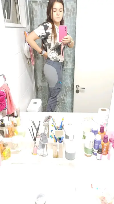 Pantalones de senderismo gris con bolsillo azul - miniatura 5