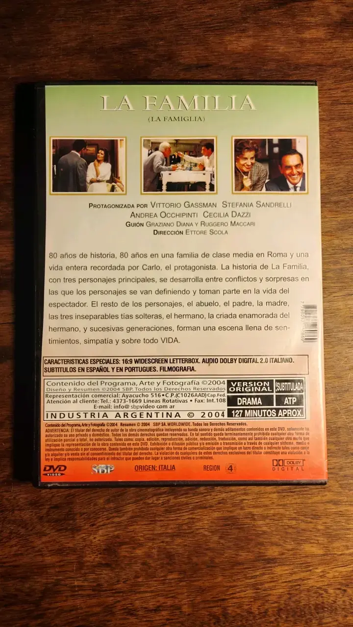 DVD La Familia de Ettore Scola - Cine Italiano - 2