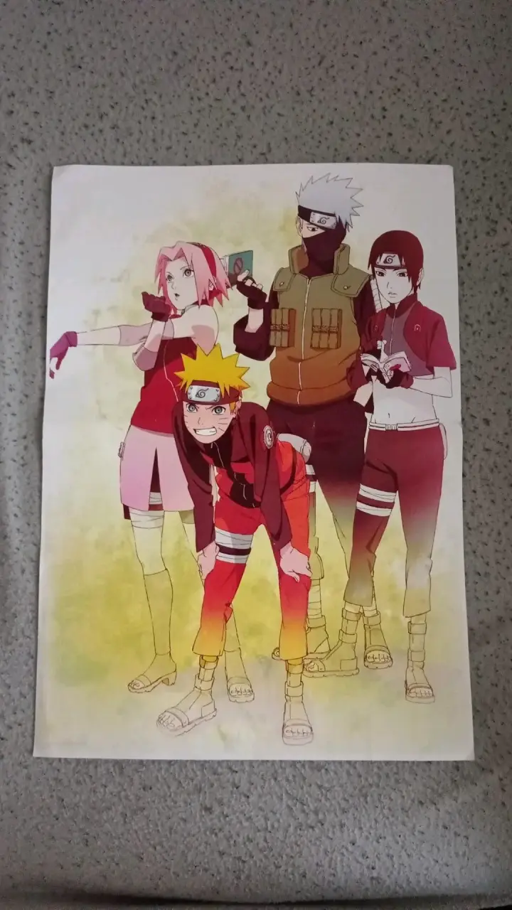 Póster de personajes de anime Naruto