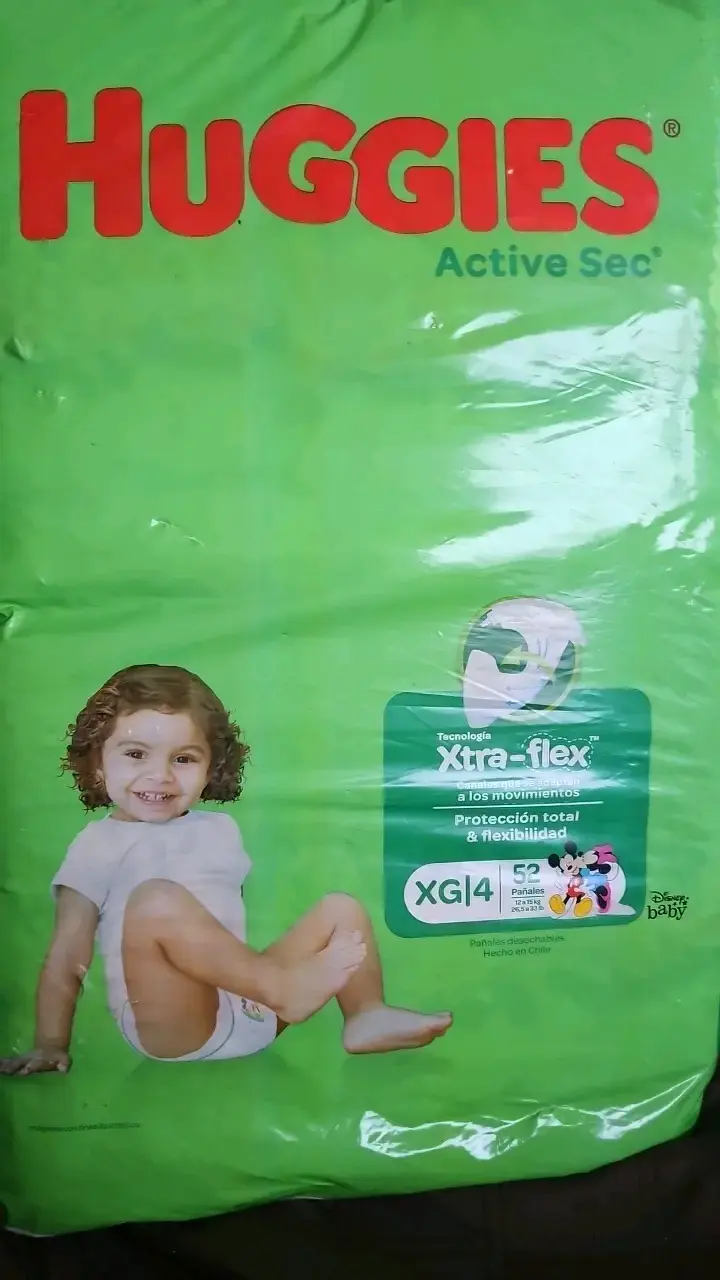 Pañales Huggies Active Sec Xtra-flex XG 52 unidades