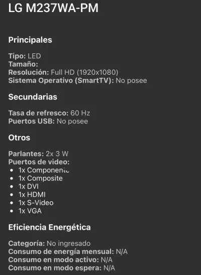 Monitor y TV LCD LG 32 pulgadas usado - miniatura 2