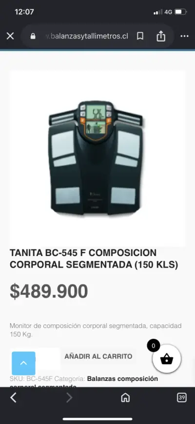 Báscula de Composición Corporal Segmental FitScan - miniatura 4