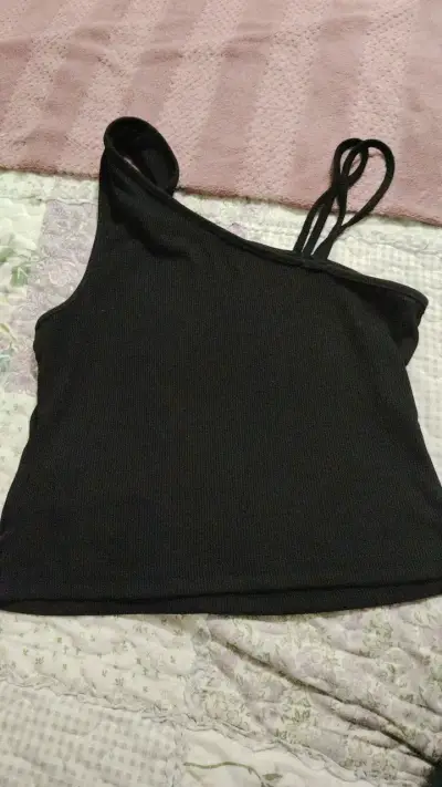 Top de tirantes negro para mujer - miniatura 2