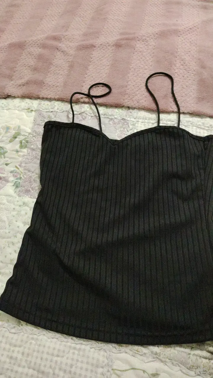 Top de tirantes negro para mujer - 3