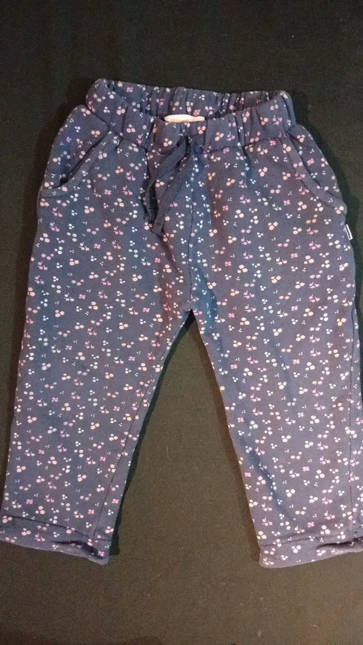 Pantalones de niña con estampado floral - 1