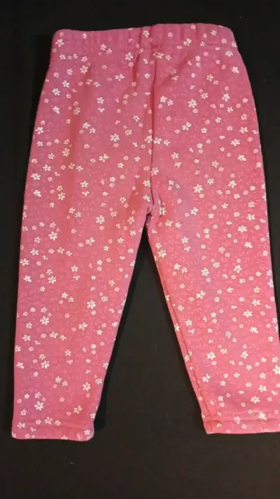 Leggings rosados con flores para niña - miniatura 2