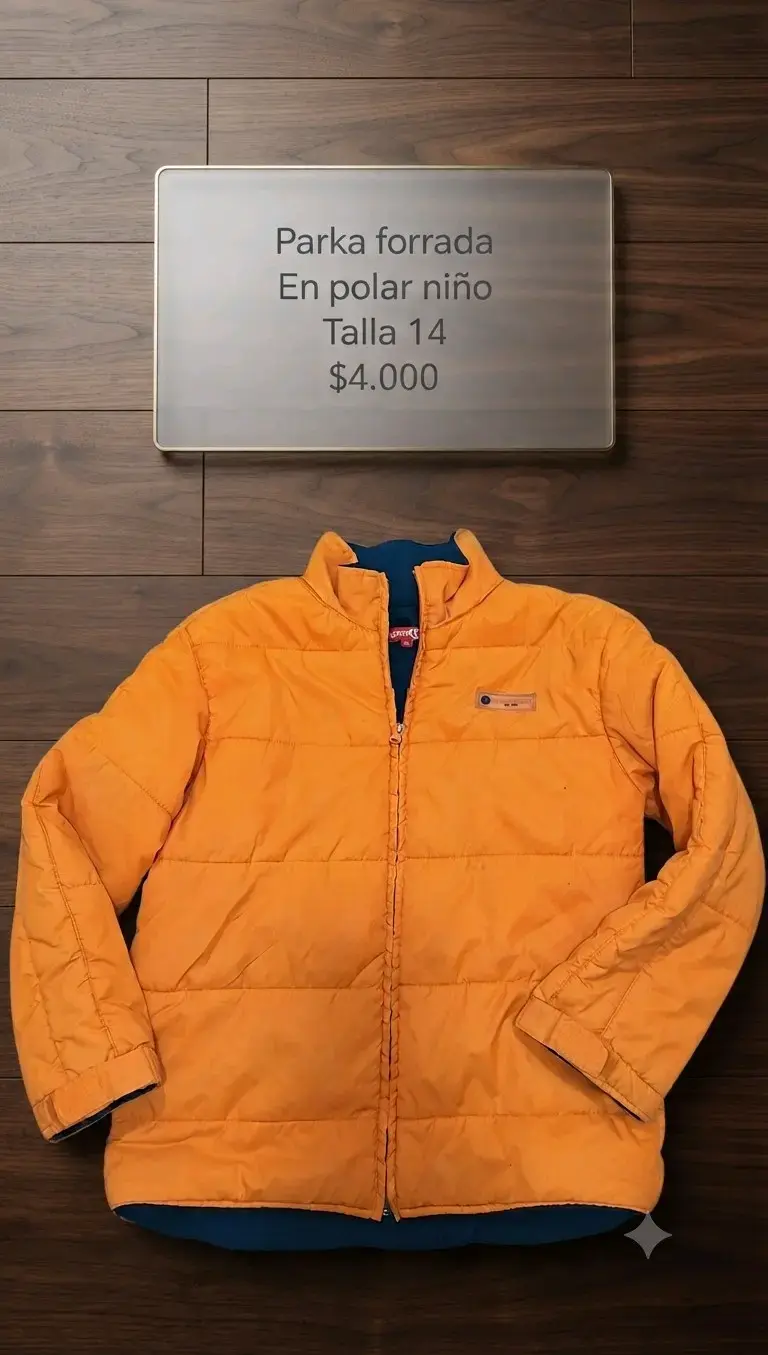 Parka forrada polar para niño talla 14