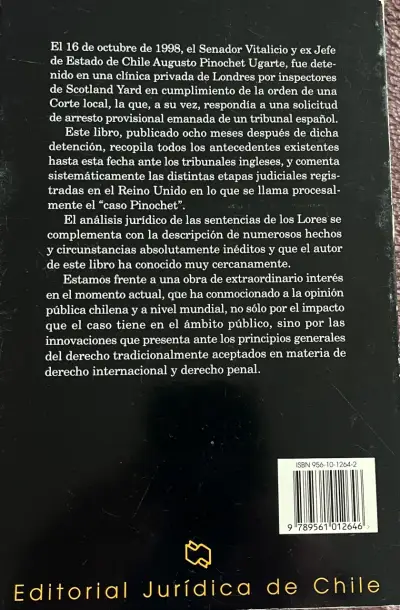 Libro 'El Caso Pinochet' de Jaime Lagos Erazo - miniatura 2