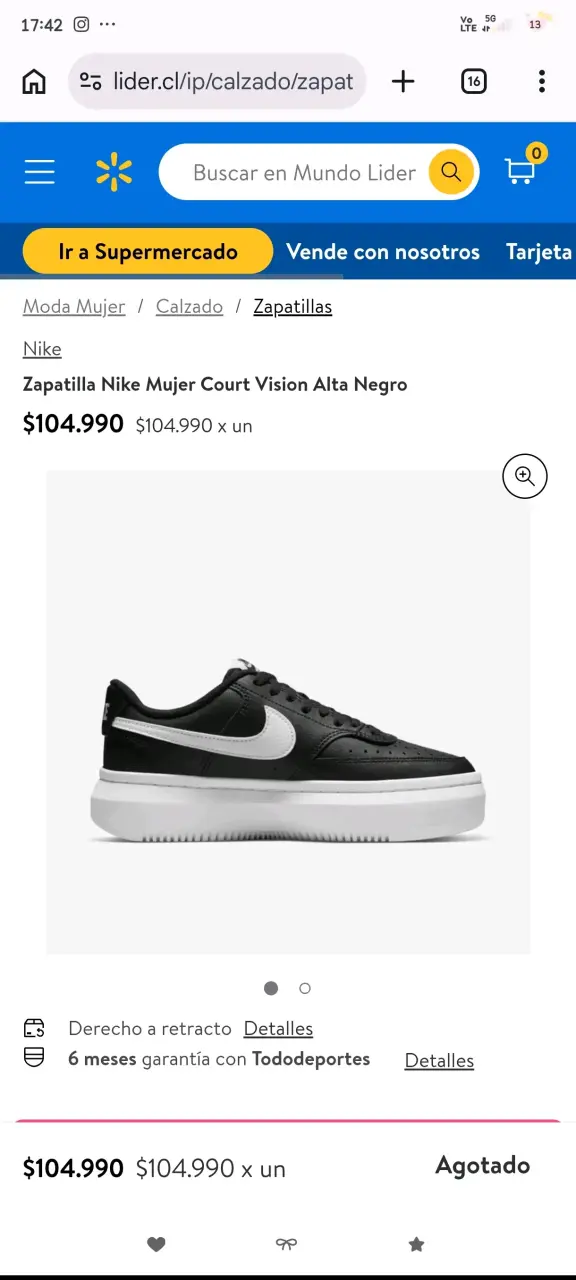 Zapatillas Nike Court Vision Alta negras - 5