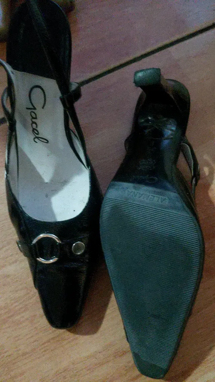 Zapatos de tacón negro con hebillas Gace t35l - 3