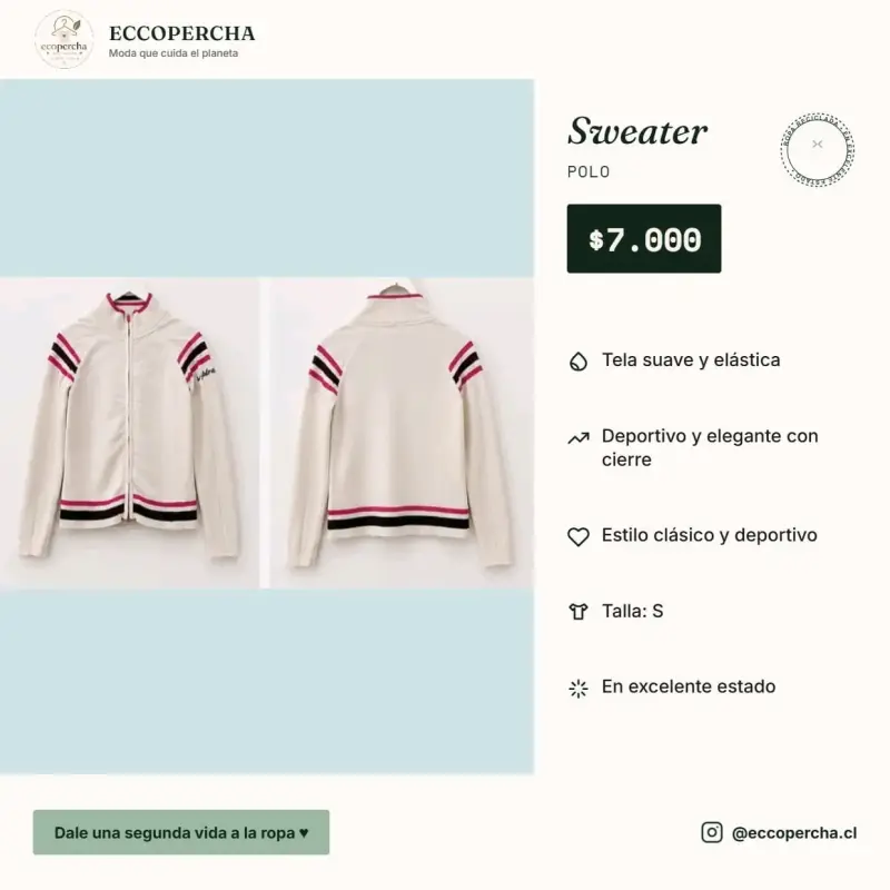 Suéter deportivo elegante con cierre