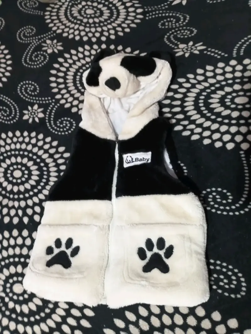 Chaleco de bebé con capucha de panda