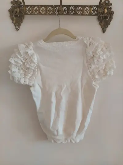 Polera blanca Zara - miniatura 2