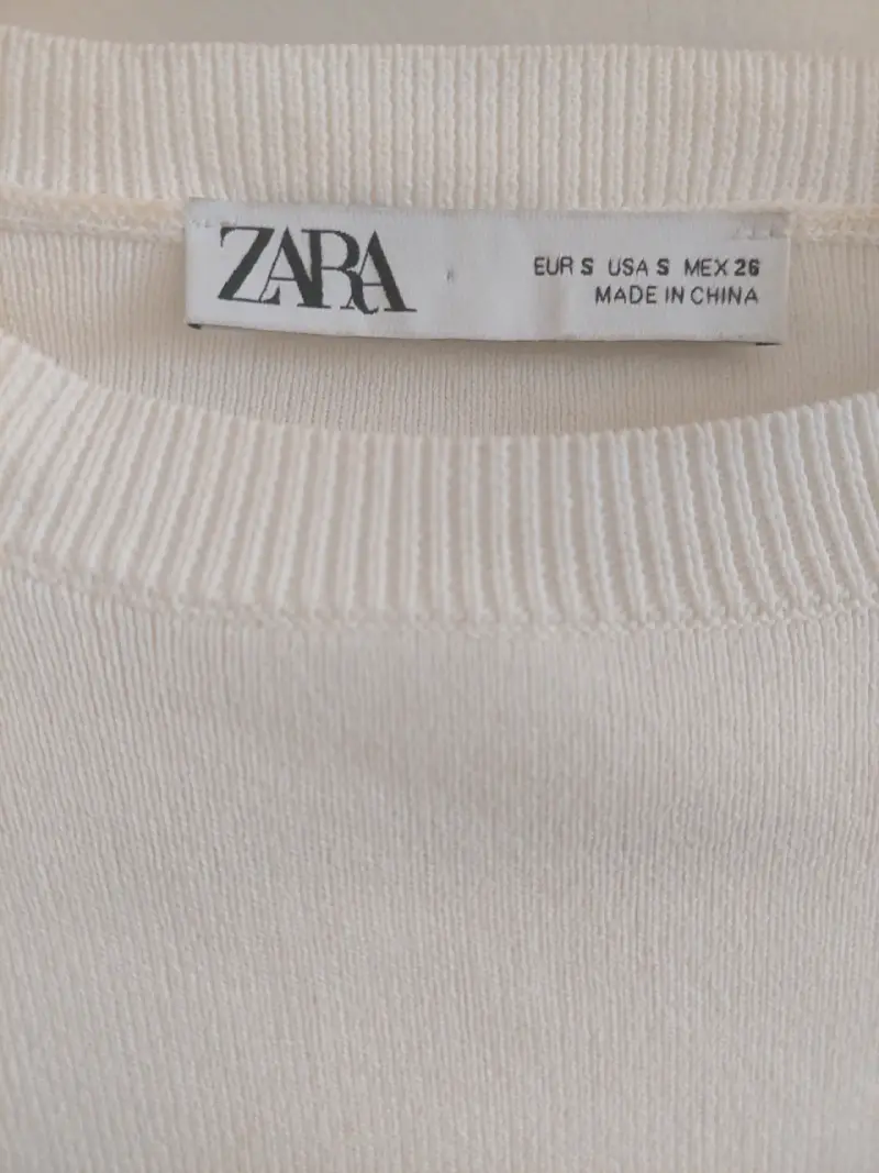 Polera blanca Zara - 3