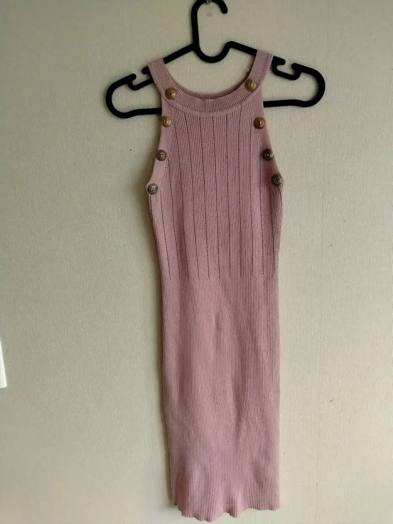 Vestido sin mangas rosa