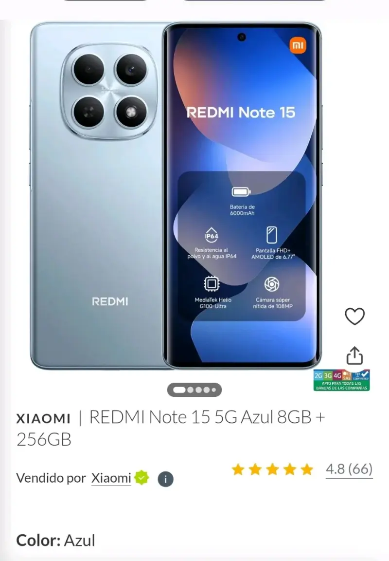 Xiaomi Redmi Note 15 5G Azul 8GB 256GB