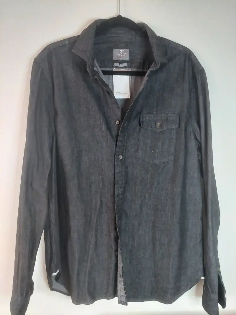 Camisa de mezclilla gris Wolf&Hank - 1