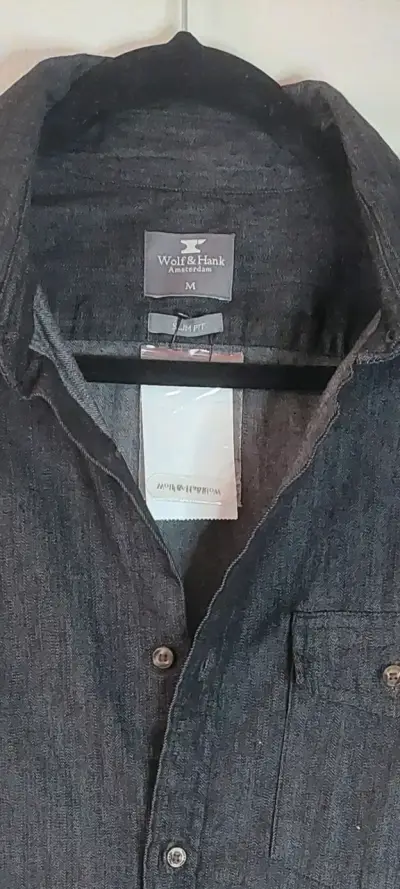 Camisa de mezclilla gris Wolf&Hank - miniatura 2