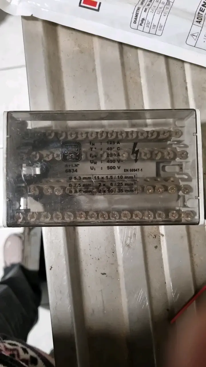 Caja de conexiones eléctrica 125A 500V