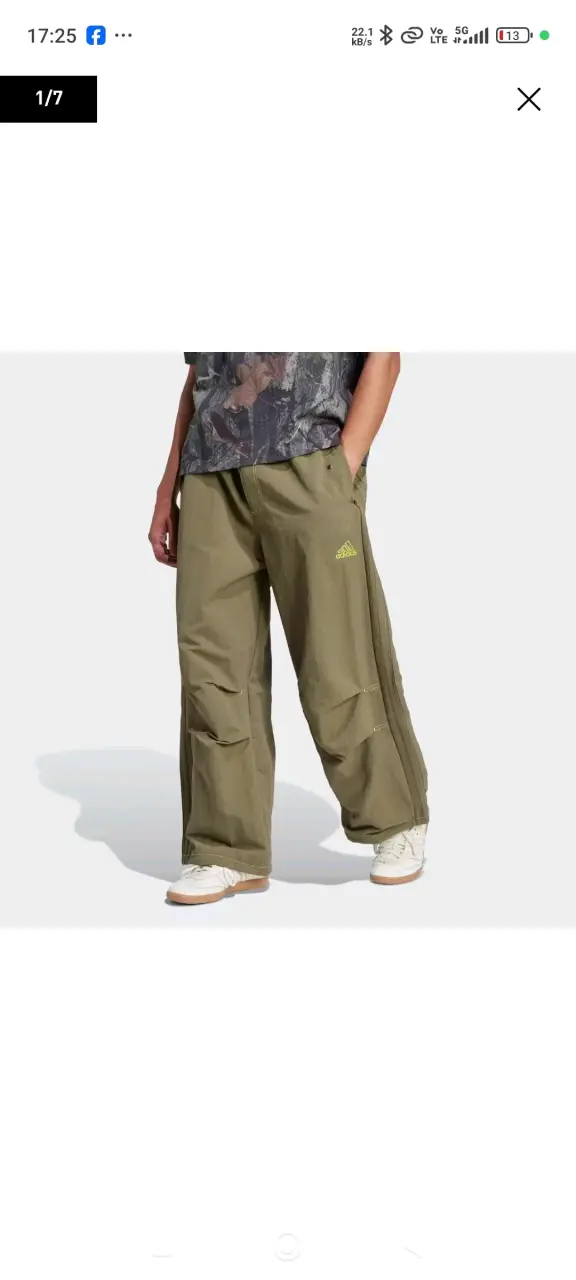Pantalones cargo verdes Adidas para hombre - 1