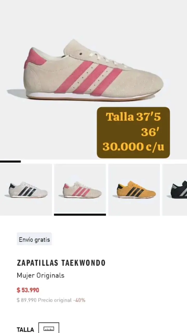 Zapatillas Taekwondo Mujer Originals Adidas