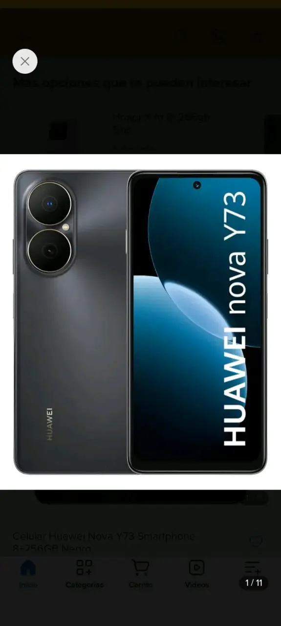 Huawei Nova Y73 Smartphone 8+256GB Negro