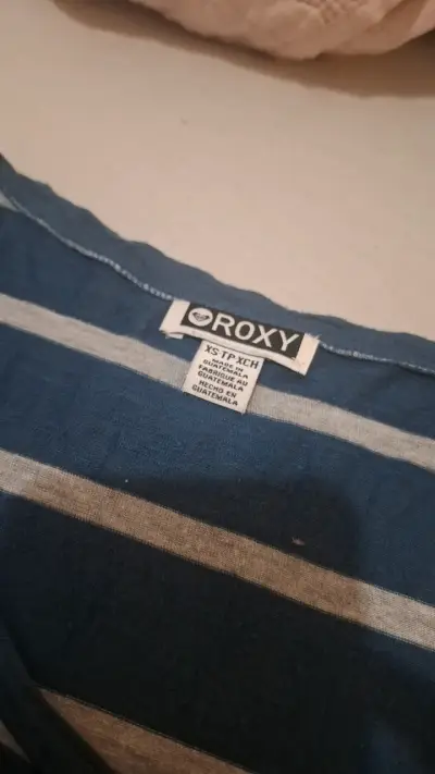 Polera Roxy a rayas azul y gris - miniatura 2