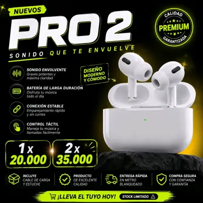 Auriculares Inalámbricos Pro 2 con Sonido Envolvente - miniatura 1