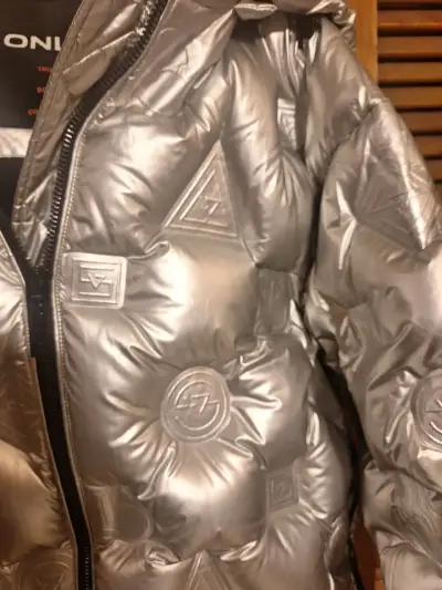 Parka  acolchada plateada ONLY para mujer - miniatura 3