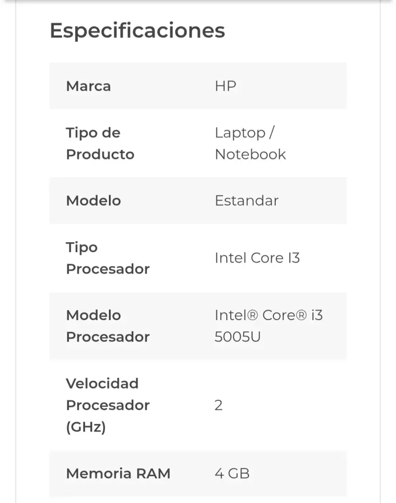 Notebook HP Intel Core i3 - 6